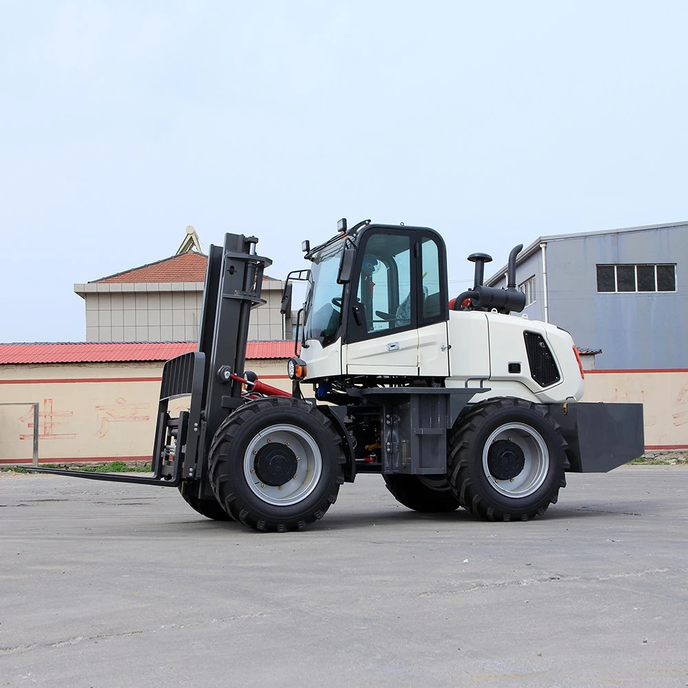 Internationally Used Superior Quality 5ton Diesel Cross-Country Lift Loading and Unloading Forklift Truck Forklifts for Sale for Trading Company Customers