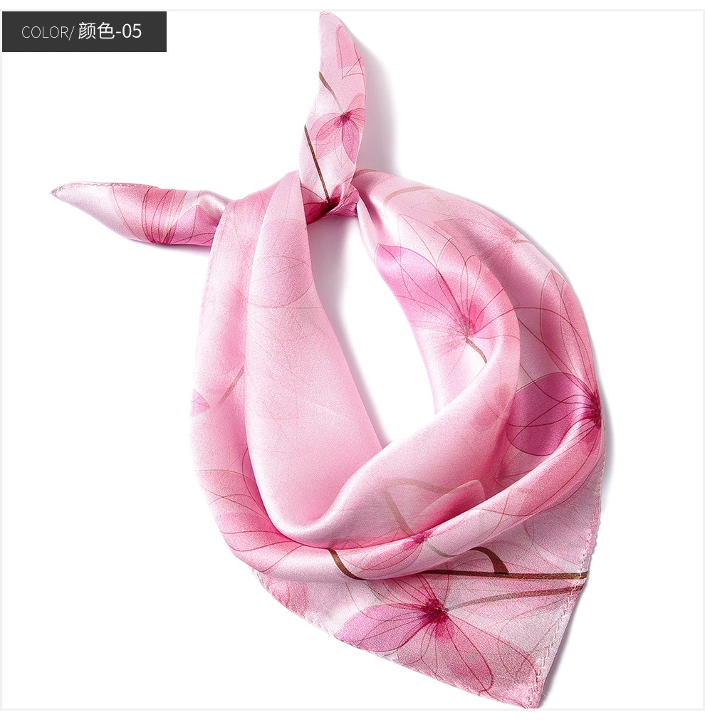 Factory Customer Designs Square Pure Silk Fashion Lady's Scarf