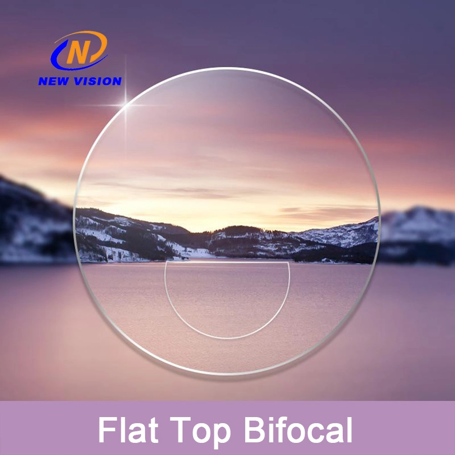 1,523 lente mineral bifocal con acabado fotográfico plano semiacabado, lente óptica de Sfft fotocrómica