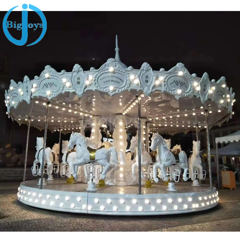 China Supplier Amusement Park Wedding White Electric Merry Go Round Carousel Horse for Sale