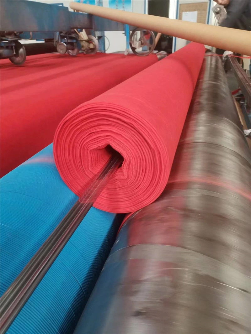 China Manufacturer Velour Exhibition Non Woven Carpet 180sm-800GSM