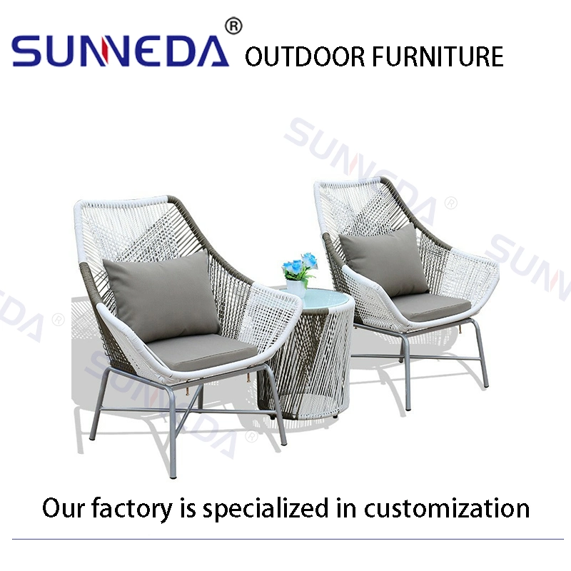 New Style Comfortable Soft Cushion Wicker Rattan Vine Outdoor Chair Set