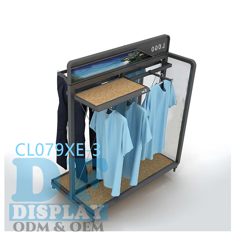 Men Store Modern Garment Display Cloth Rack for Clothing Boutique Clothing Shelves Clothes Shop Display Furniture Garment Rack