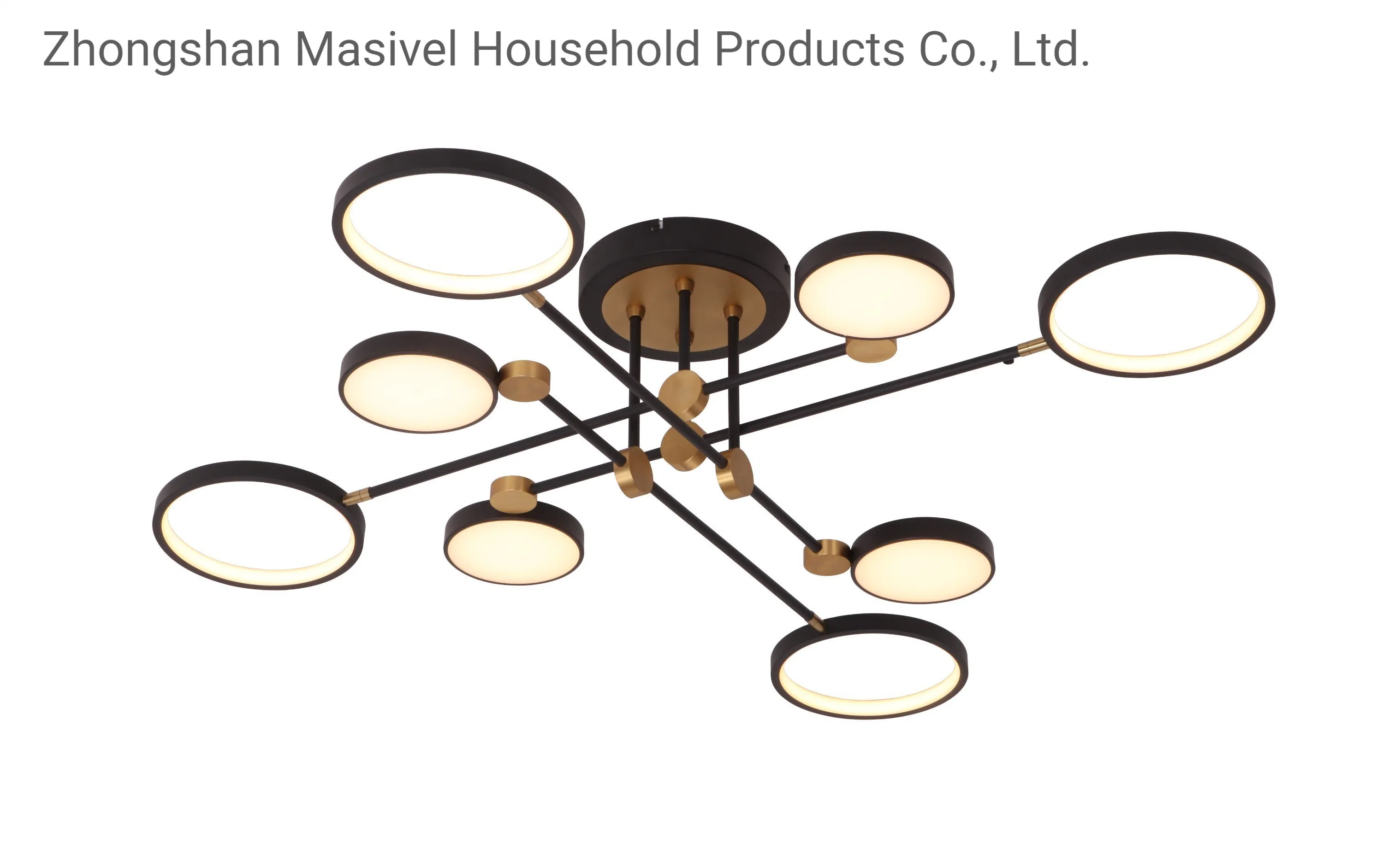 Masivel 8-Head Design LED-Leuchte Moderne Nordic Indoor Deckenleuchte