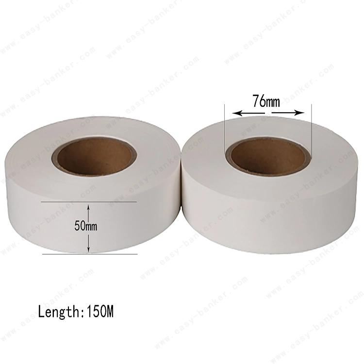 PTLW-50-76-65 High temperature adhesive self-sealing banding paper tape  roll