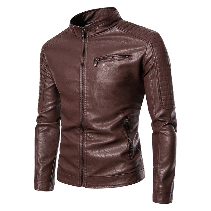 European and American Leather Jacket Motorcycle Slim Men's Wear