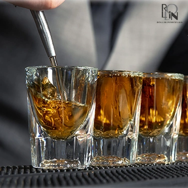 Shot Glass Glassware with Unique Design for Hotel and Restaurant