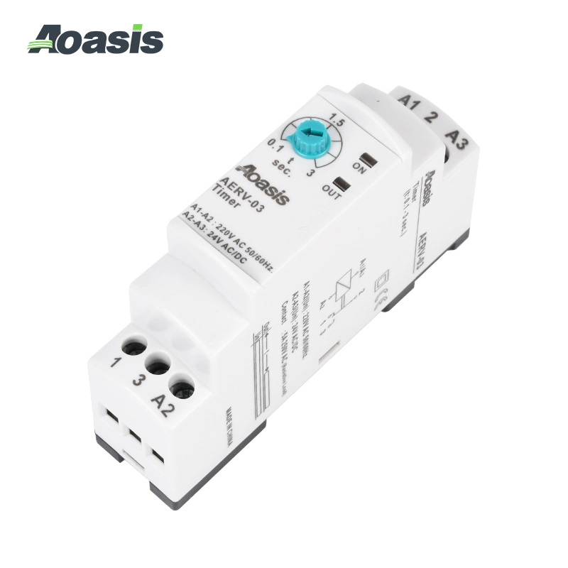 Aoasis Aerv-03 Temporizador de Retardo de Relé 220V Temporizador de 0,1s a 100 Horas Relé de Tempo de Função Única