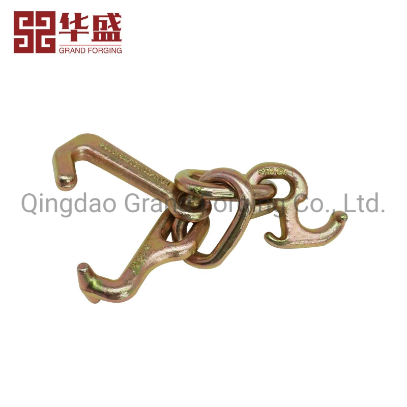 Heavy Duty G70 Yellow Galvanized Welded Safety Chain Link Ring R J T Hooks