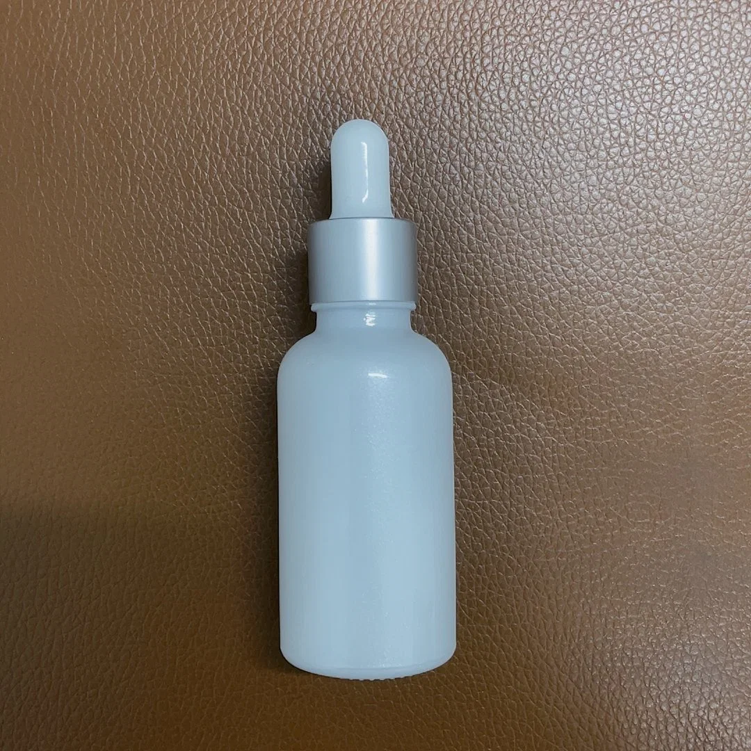 30ml Pearl White Glass Essential Oil Dropper Bottle