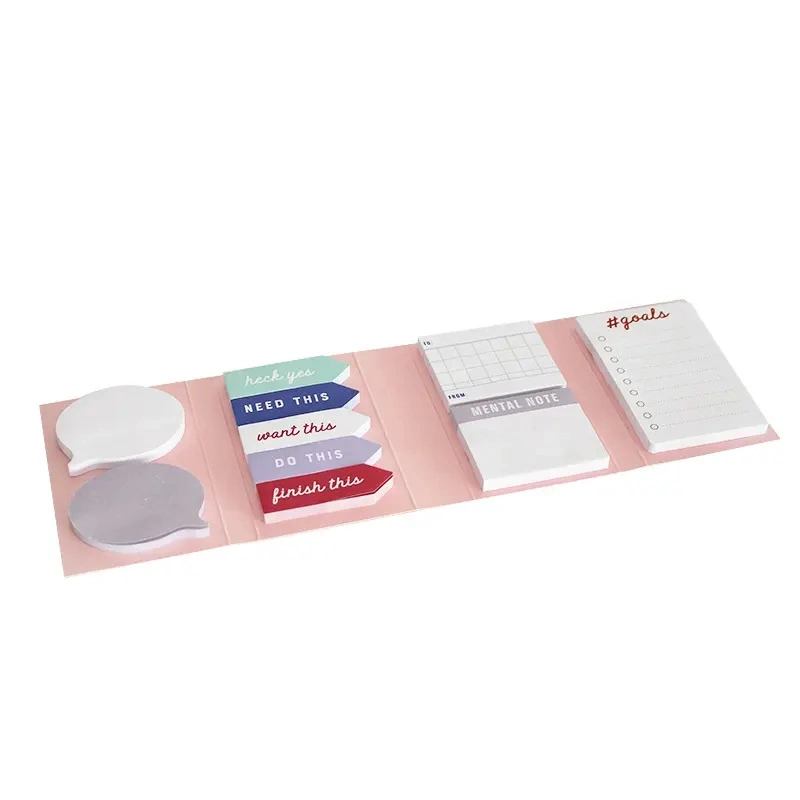 Diseño personalizado Círculo labios Rosa papel Sticky Notas imán de nevera Kit de dulce de la comida