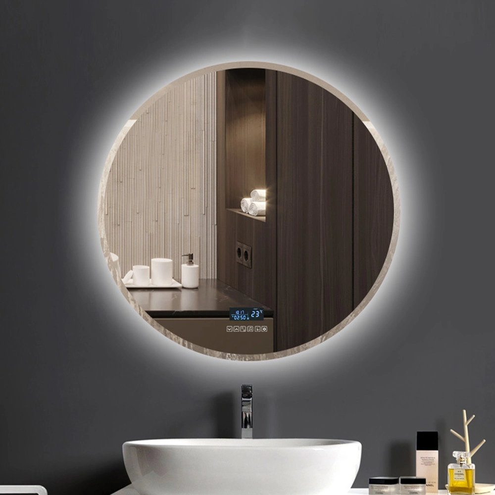 مرآة الحمام بماكياج ذكي LED مستديرة
