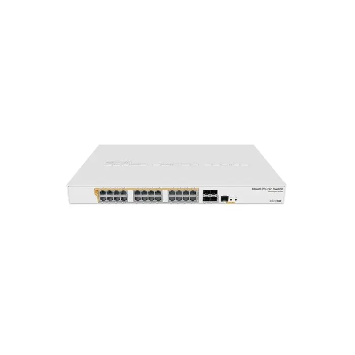 Mikrotik Switch Crs328-4c-20s-4s+RM with 20 X SFP Cages, 4 X SFP+ Cages, 4 X Combo Ports and Dual Power Supply