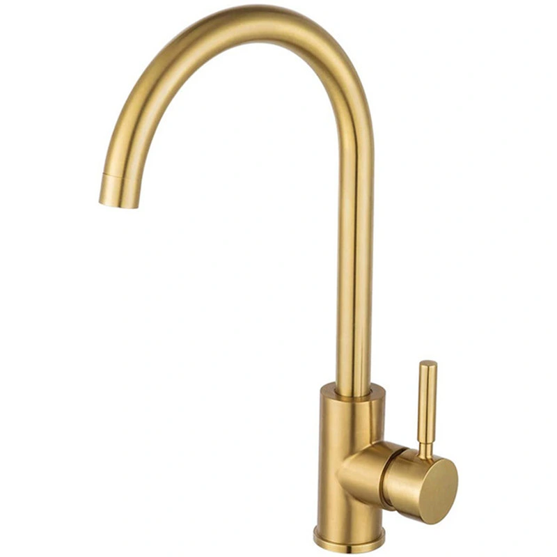 General Hotel Grade Water Single Handle Basin Inox Chrome Bathroom Gold Kitchen Faucet Stainless Steel Brushed Nickel