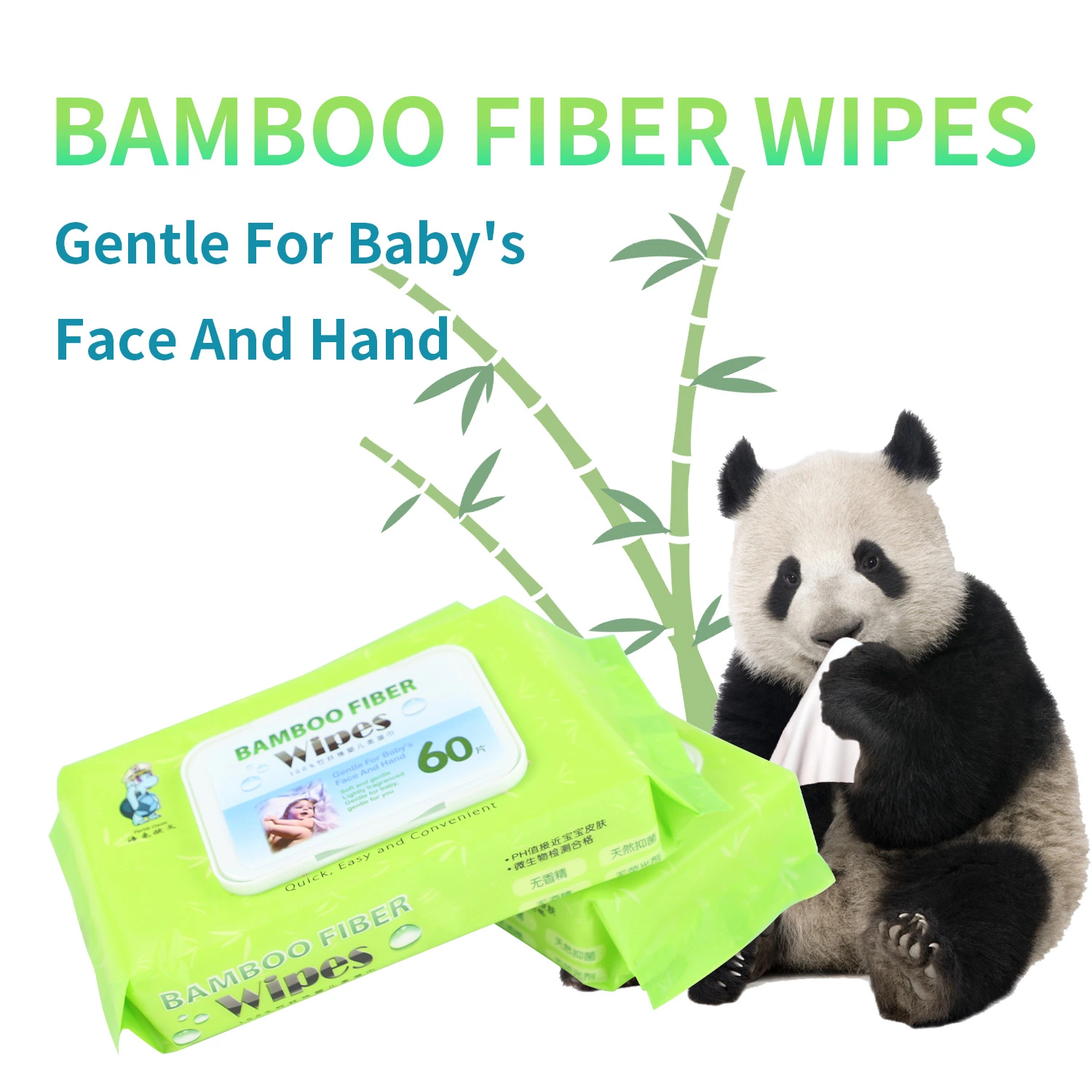 Slight Scent Professional Biodegradable Bamboo Personal Care Compostable Baby Wet Towel