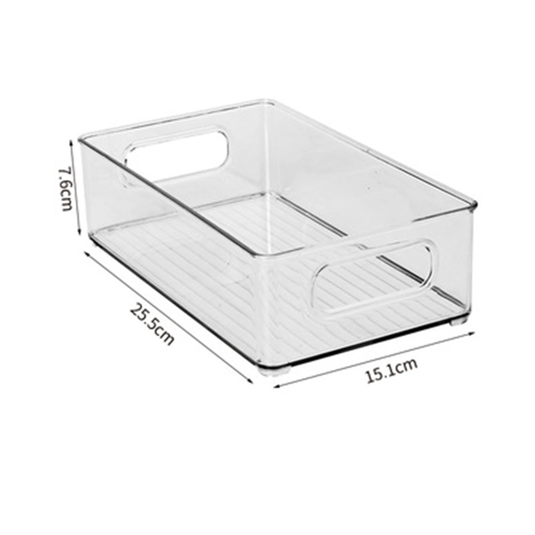 Refrigerator Clear Stackable Storage Box with Handles Deep Plastic Fridge Box for Food and Kitchen Accessories Storage Organizer for Fridge, Freezer or Pantry