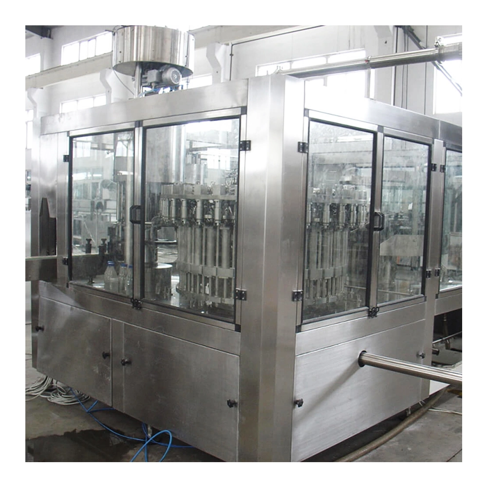 Automatic Small Pet Glass Bottle Mineral Water / Soft Carbonated Beverage Drinks / Fruit Juice Hot Filling Bottling Making Equipment / Production Line