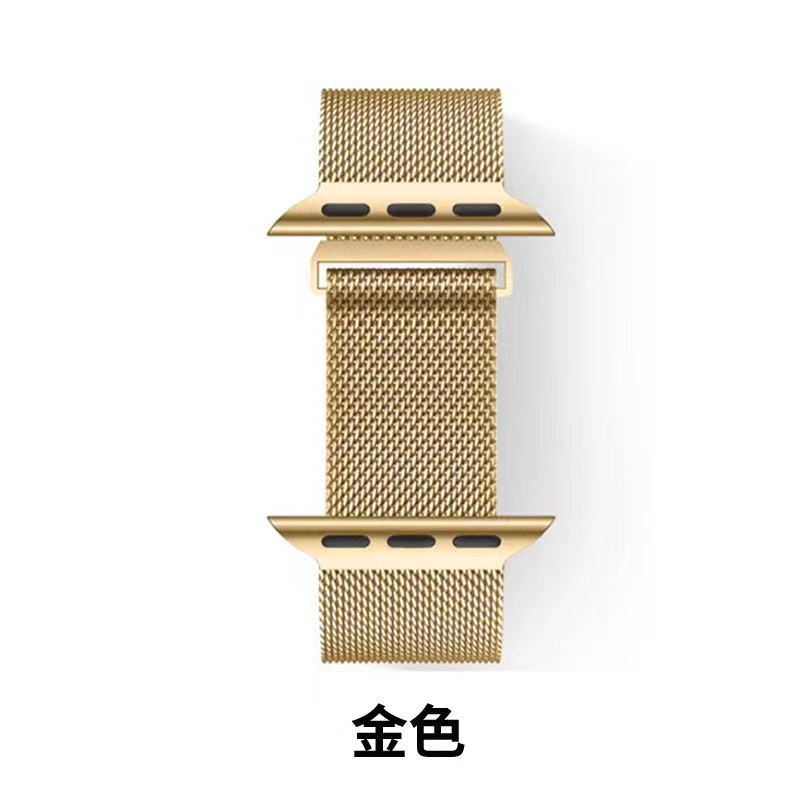 Impermeable ligero de metal personalizados milanesa de acero inoxidable Correa de reloj de la manzana de la banda magnética de 38-49mm Ver el lado corto Correa de Muñeca Bracele