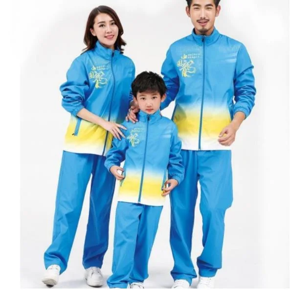 Kids Women Men Same Design Long Sleeve Zip up Leisure Sports Wear with Customer Logo