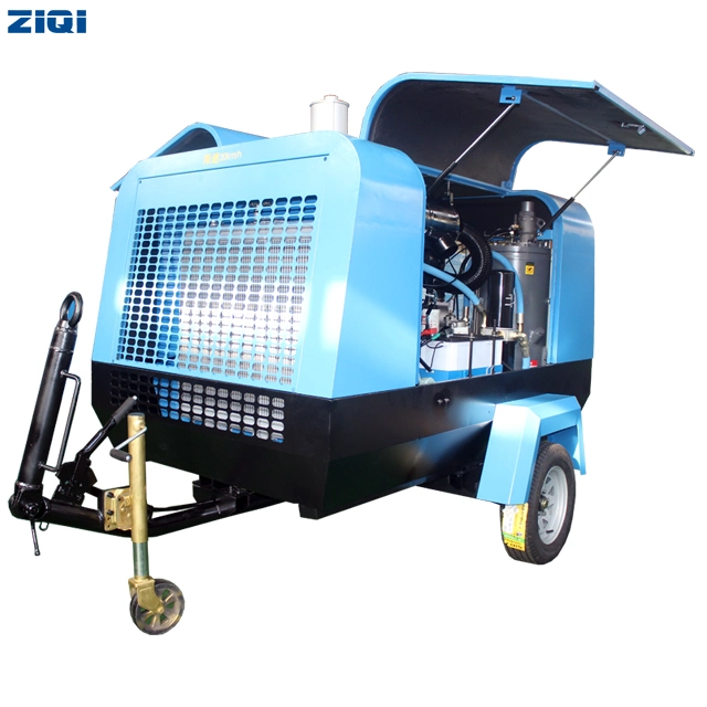 Industrial Heavy Duty CE and ISO Diesel Engine Screw Diesel Driven Air Compressor Portable Mining Air Compressor for Sale