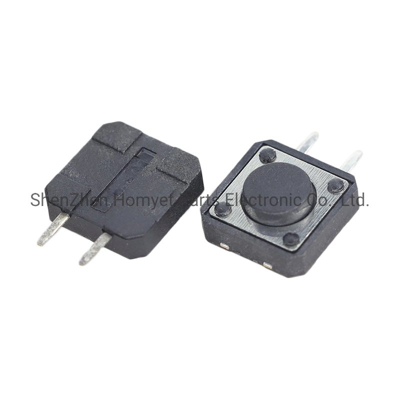 Hot Sales electronic Component China 12*12mm Right Angle 2pin DIP Side Push Button Tact Switch for Medical Equipment