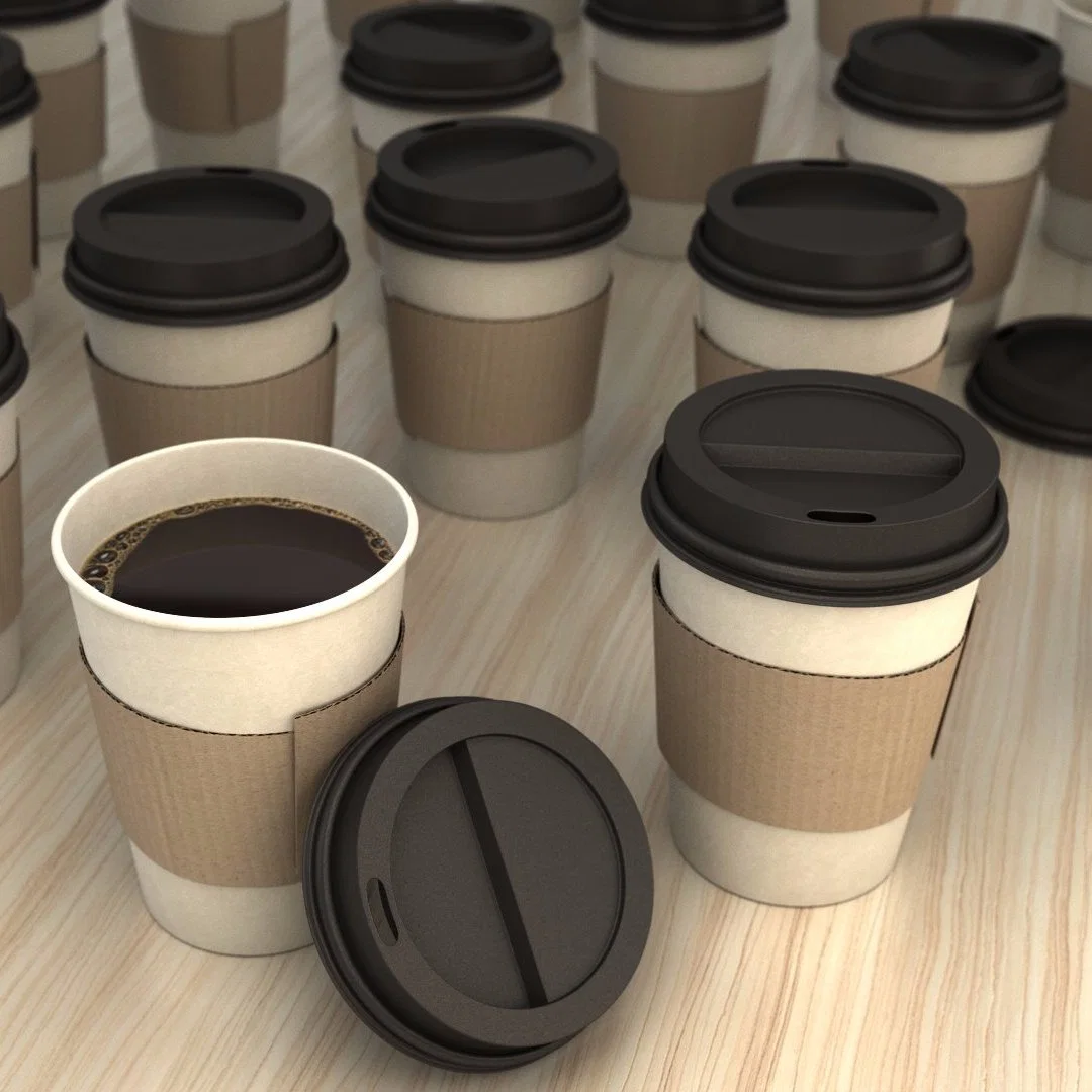 Custom Design Logo Disposable Single Wall Paper Cups for Hot Coffee Cappuccino Latte Tea