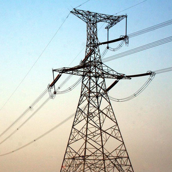 Ligne de transmission d'électricité à haute tension en acier d'angle de structure de tour de 10 kV à 500 kV.