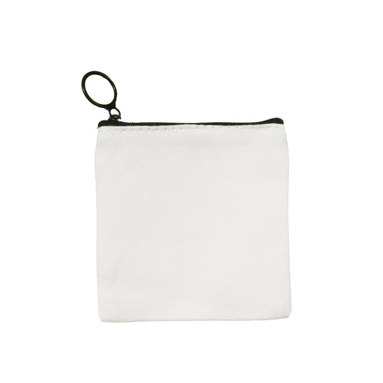 Carteira personalizada em algodão para mulher com bolsa tipo moeda Zipper Mini