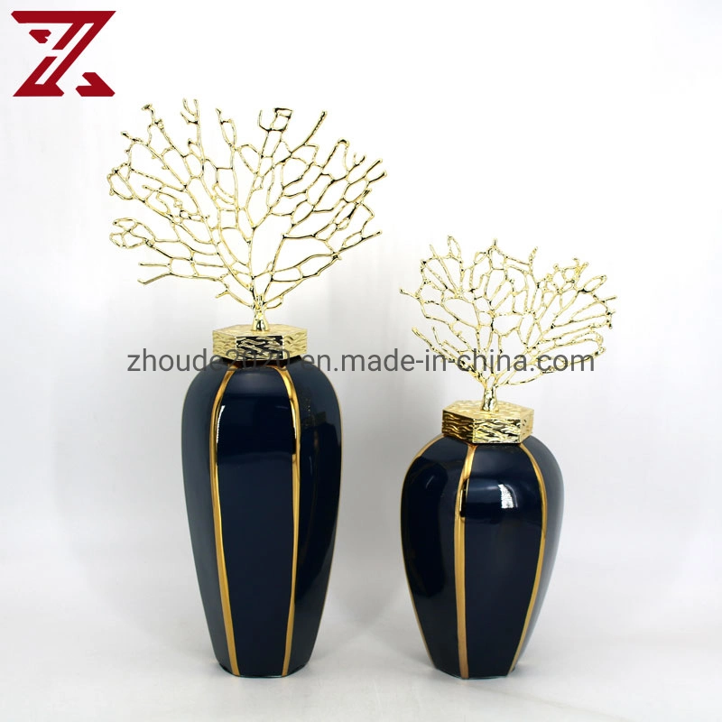 Nouveau vase meuble TV Chinois porche lumière de décoration de l'Art Moderne de Luxe Vase en céramique pour la maison de la salle de séjour