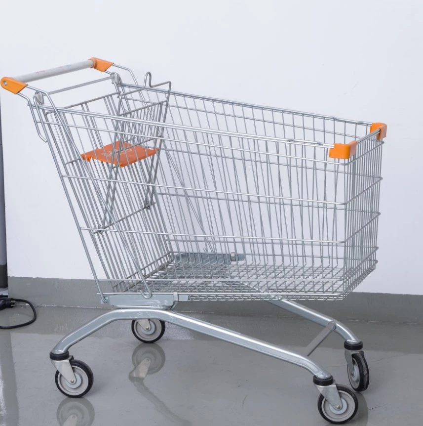 60L-240L Durable Euro Style Heavy Duty Supermarket Shopping Cart Shopping Trolley/Supermarket Cart