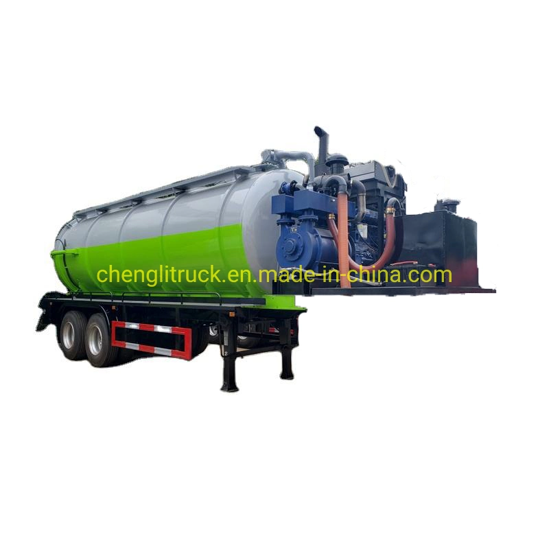 22m3 Vacuum Trailer Collect Sewage Suction Sludge Waste Collection