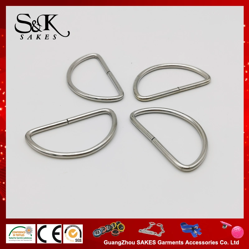 Hot Sale Iron Quality Metal D Ring Buckle for Belt, Bag and Garments