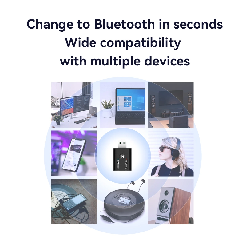 Автомобильный комплект USB Power Bluetooth 5.0 Беспроводная музыка стерео 3,5 мм Разъем адаптер аудиоприемника Автоподключение через Bluetooth Aux для автомобильного радиоприемника MP3