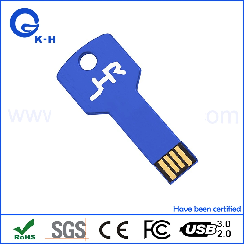 Custom Metal USB Flash Memory Disk 2.0 16GB Key Shape