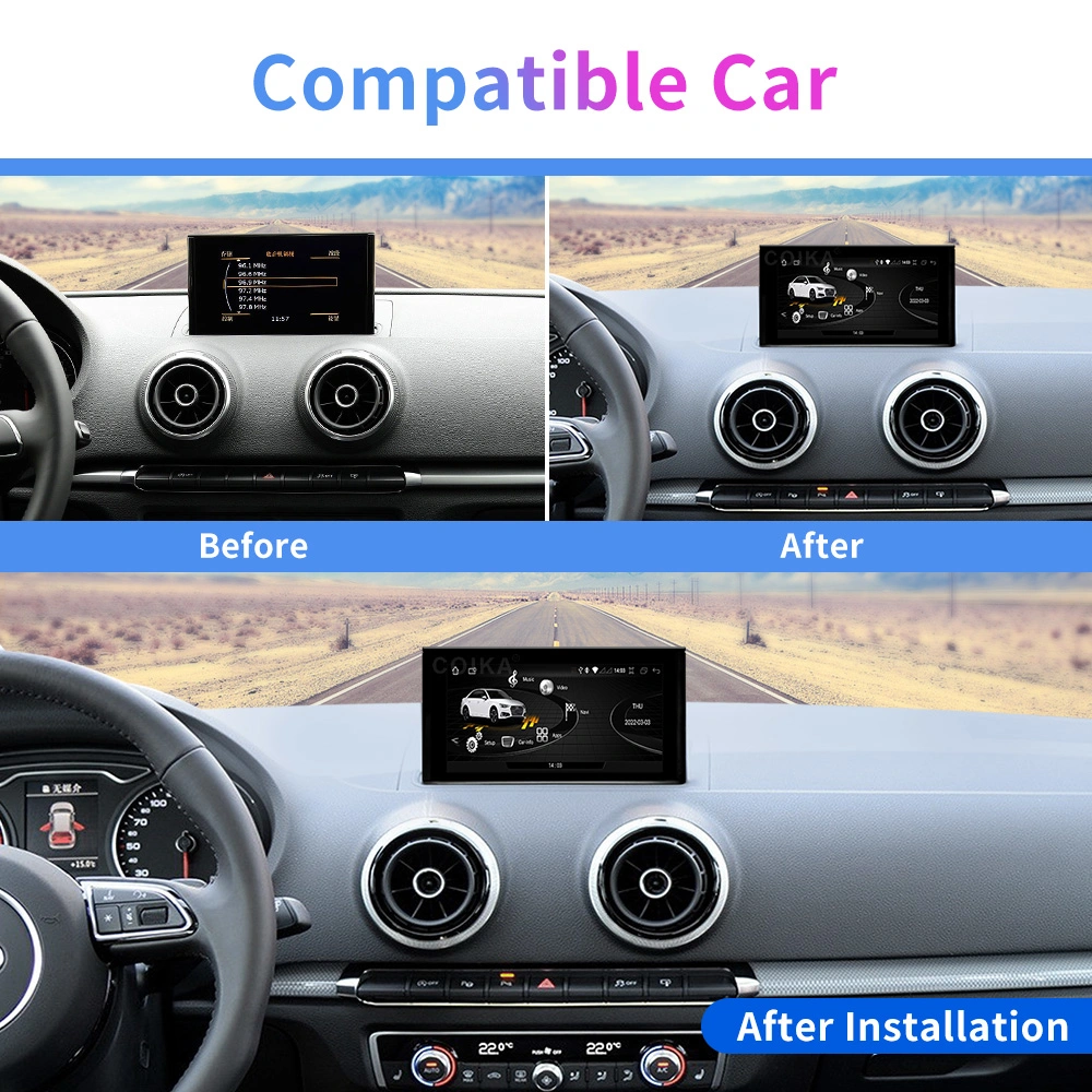 7 pulgadas Coika Android 12 sistema de radio para coche Audi A3 2013-2018 WiFi 4G SIM 8+128GB RAM Bt CarPlay Estéreo multimedia GPS Navi