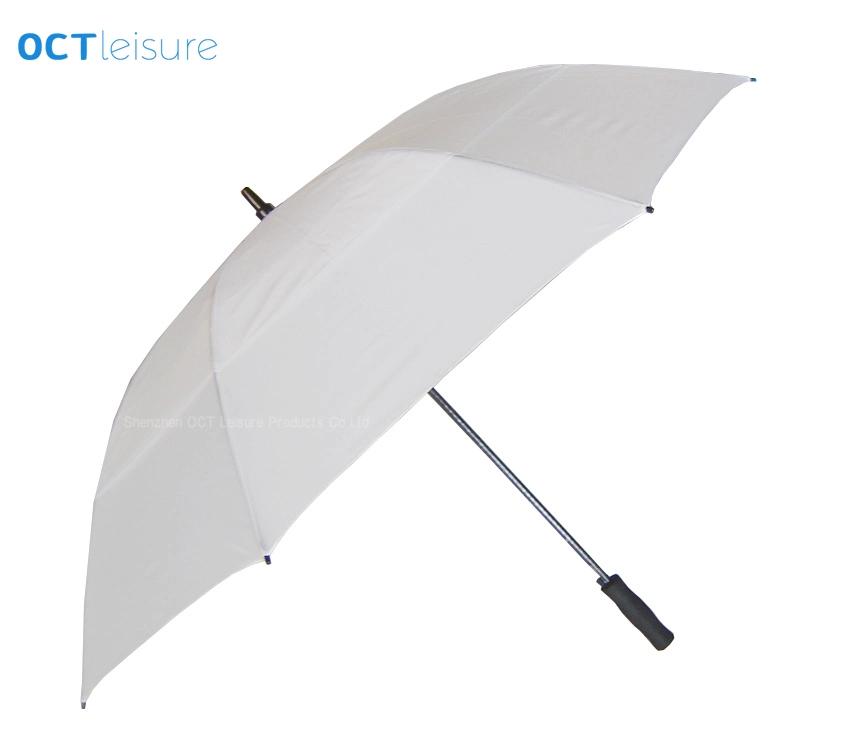 Parapluie de golf à double couverture résistant blanc pur (OCT-G13DW)