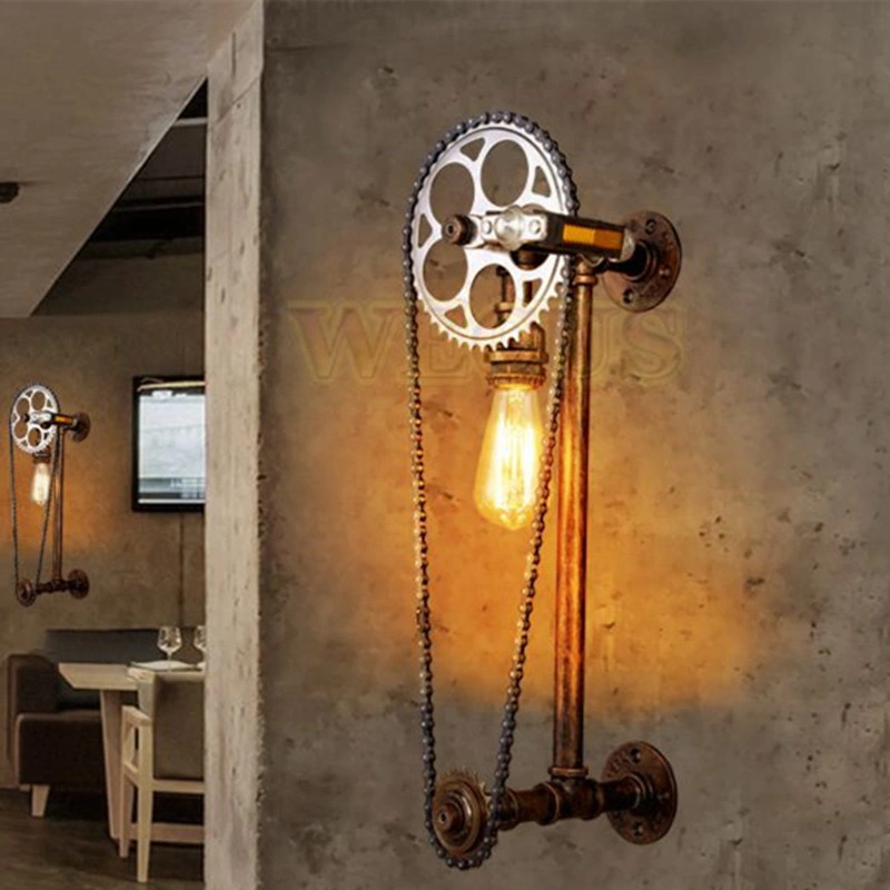 Bar Cafe Pub Bedroom Livng Room Stair Villa E27 Edison Bulb Loft Bicycle Wall Lamp (WH-VR-23)