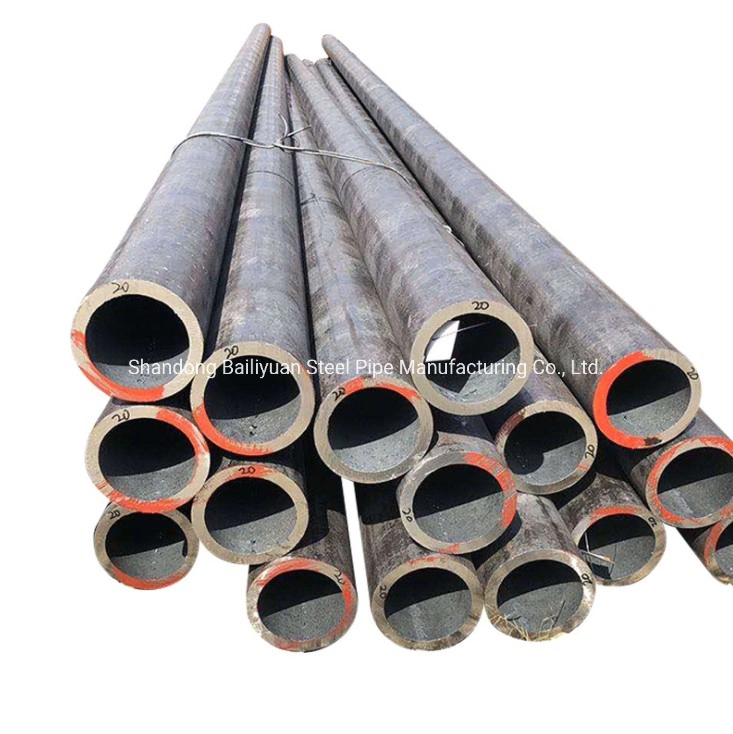 Q195 6m Length ERW Hot Rolled Metal Steel Round Tube Black Iron Carbon Steel Pipe