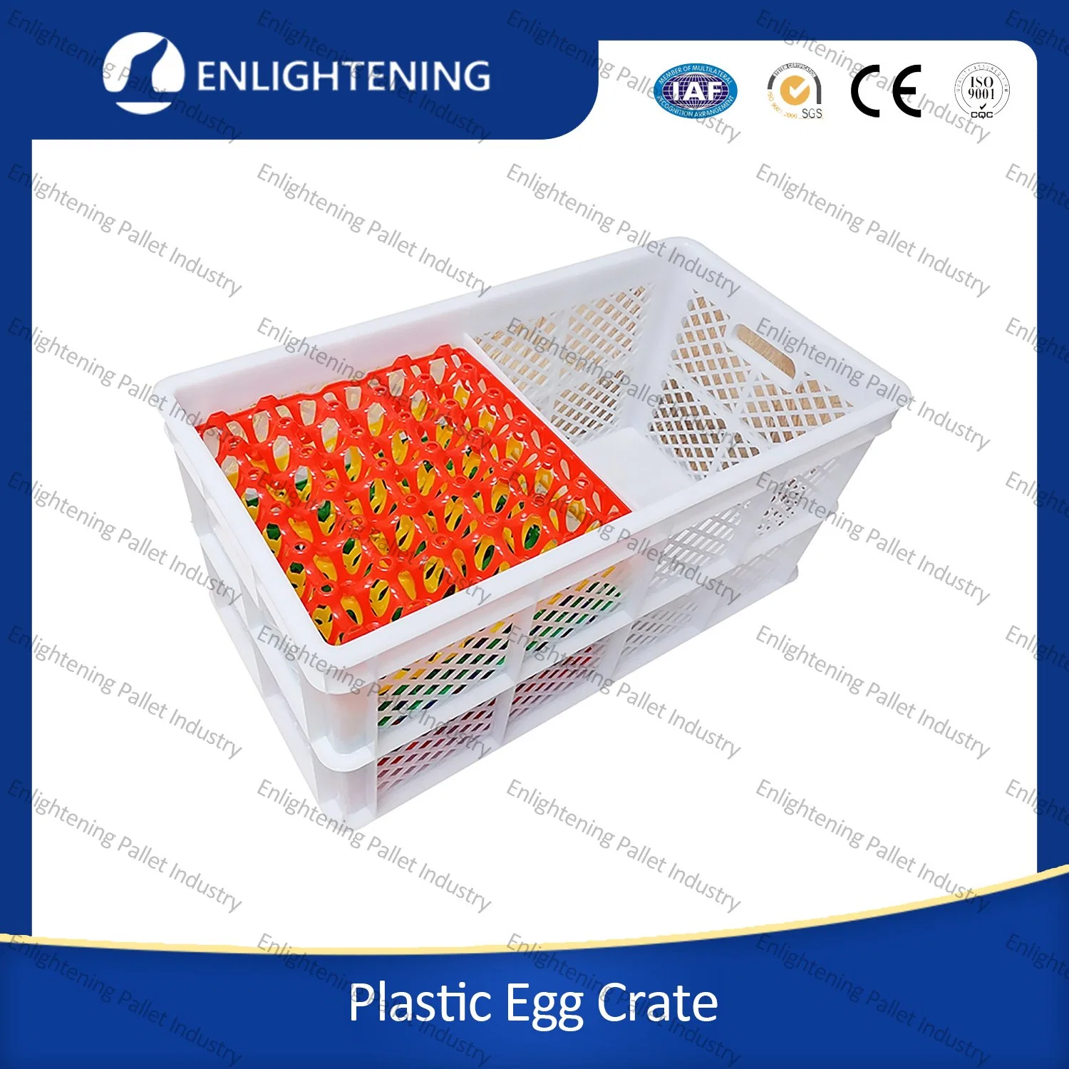 High Quality Strong Movable Storage Reusable Packing PE Food Grade Stackable 30 Hole Plastic Egg Tray for Transport