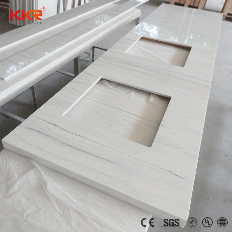 Factory Price Custom-Size Quartz Slabs Acrylic Stone Sheets Bathroom Vanity Top