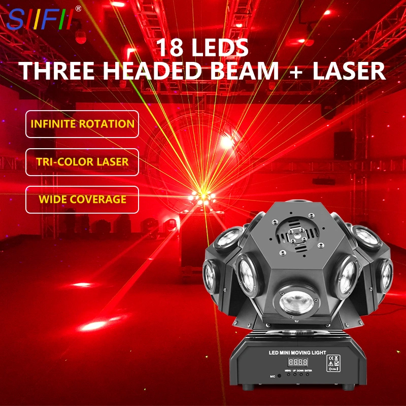 2023 New Voice-Activated Rotating Laser Light Beam Nightclub Disco Light KTV Dance Hall Rock Bar Stage Light