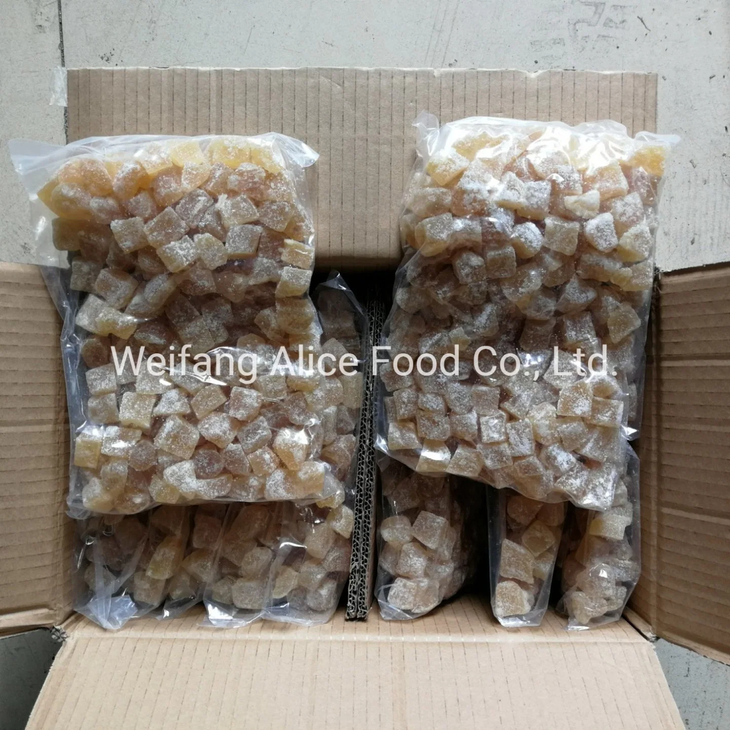 Organic New Crop Dried Fruits Price Candied Ginger Dried Ginger Cube