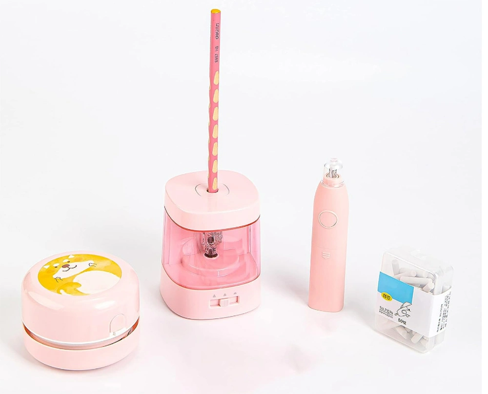 Electric Pencil Sharpener+Electric Eraser+Eraser Refill+DIY Stickers Electric Stationery Set