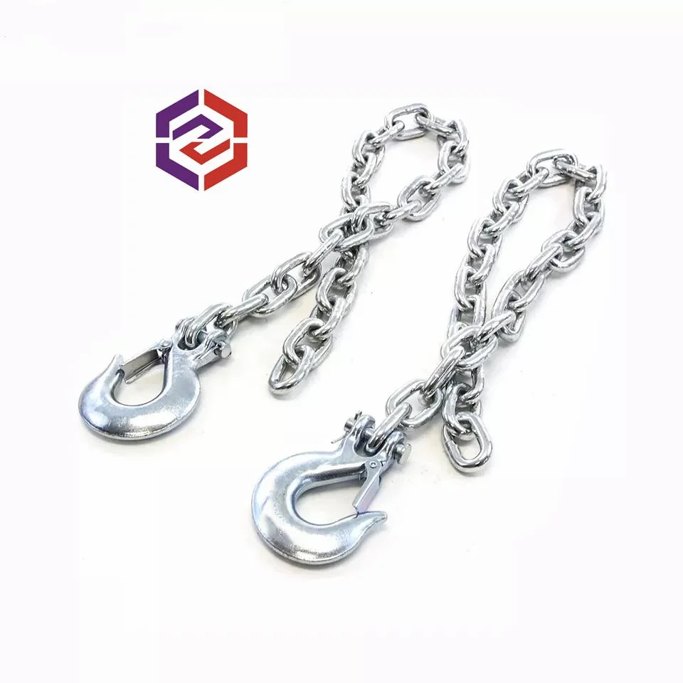 Trailer Safety Chain Assemblies with S-Hook Quick Link