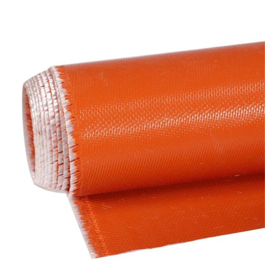 Silicone Coated Adhesive Fireproof Fabric Fiberglass Cloth