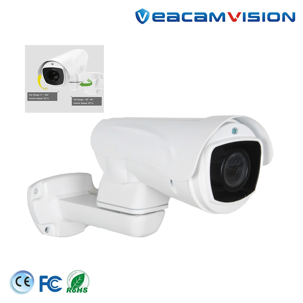 Câmara de vigilância 4K de 8 MP Segurança de rede Câmara de vigilância Bullet PoE IP Camera Com objectiva de focagem automática 4X 10X e intervalo IR 80-100m