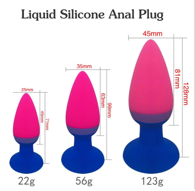 3 Different Size Adult Sex Toys Unisex Silicone Butt Plug