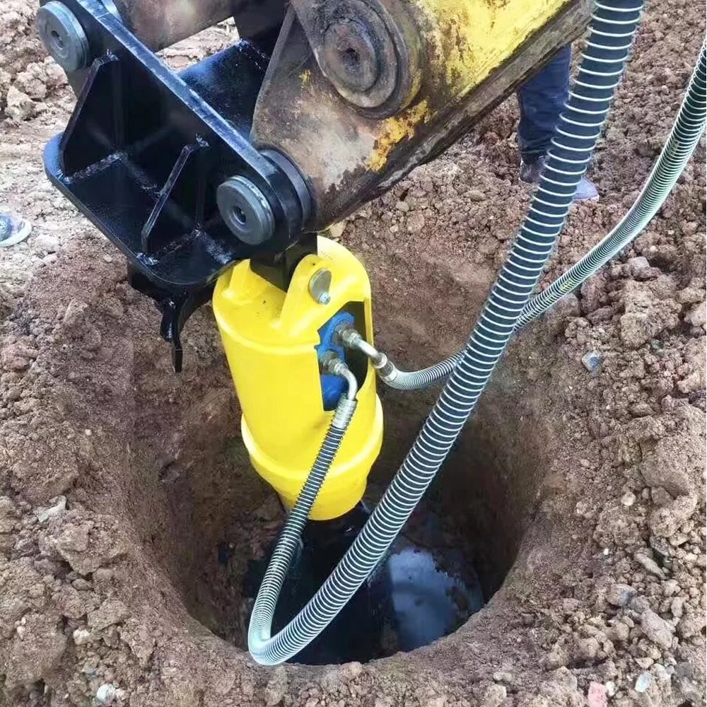 Équipement de Digger semoir à vis de mise à la terre à masse hydraulique pour les ventes