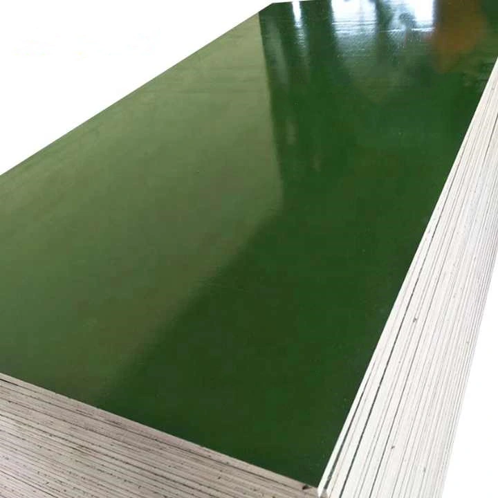 18mm Full Poplar Core WBP Glue Green PP Plastic Polyester Film Faced Plywood