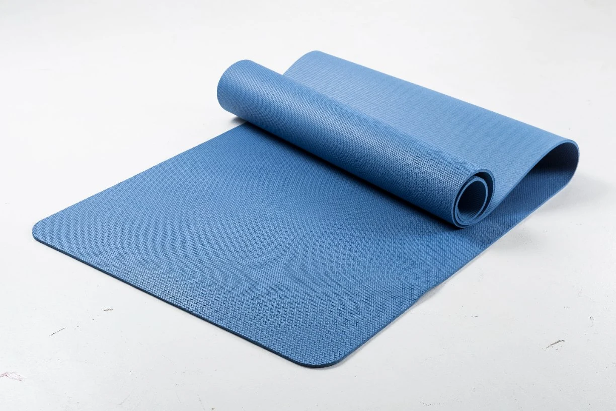 Eco friendly Non-Slip de alta densidad negro Mat Ejercicio yoga Mats TPE impresión personalizada Cork estera del yoga